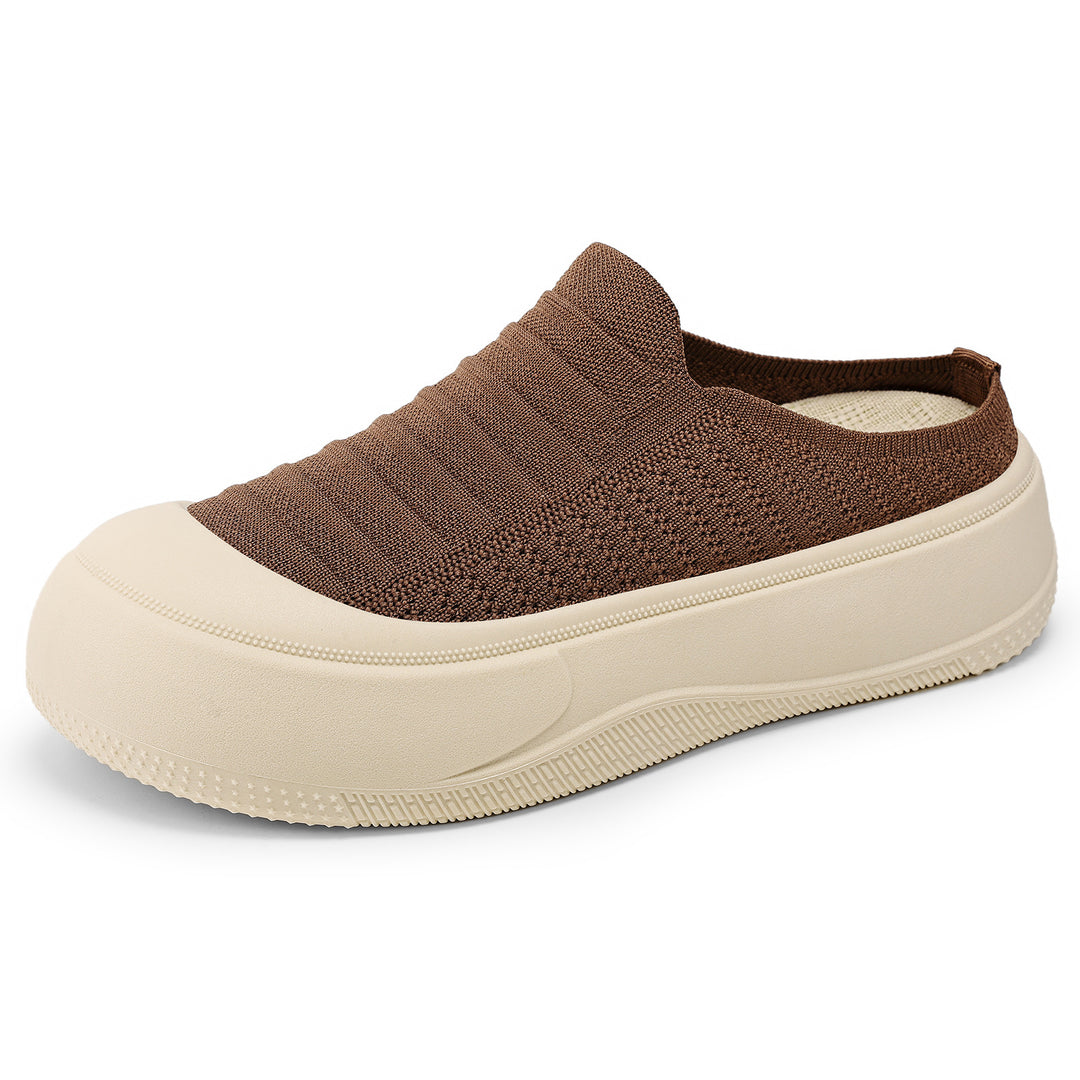 Damen nan gestrickter Slip-On Plateau-Sneaker mit nahtlosem Sockenschaft und robuster Profilsohle Drune