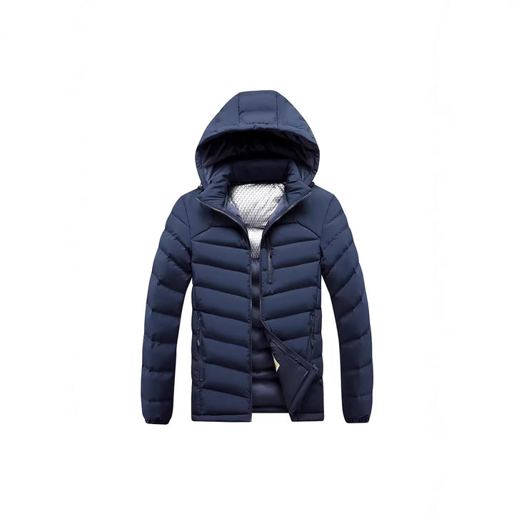 Herren Steppjacke mit Thermoisolierung, Kapuze und reflektierendem Innenfutter Drune