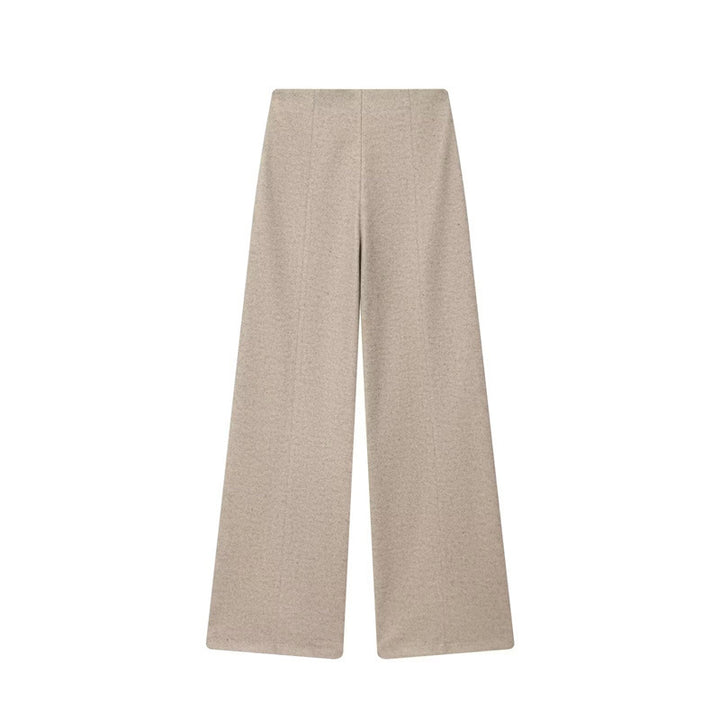 Damen 30+ Hochtaillierte weite Palazzo‑Hose aus Wollmix mit Bügelfalte Drune