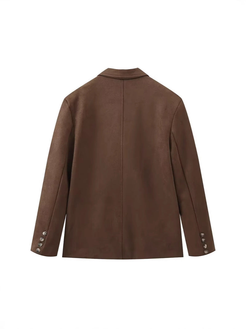 Damen Wildleder-Blazerjacke Drune