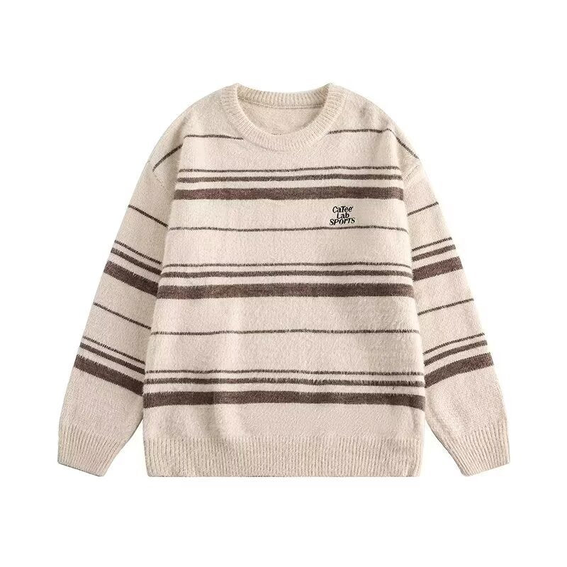 Damen Modischer Streifenpullover Drune