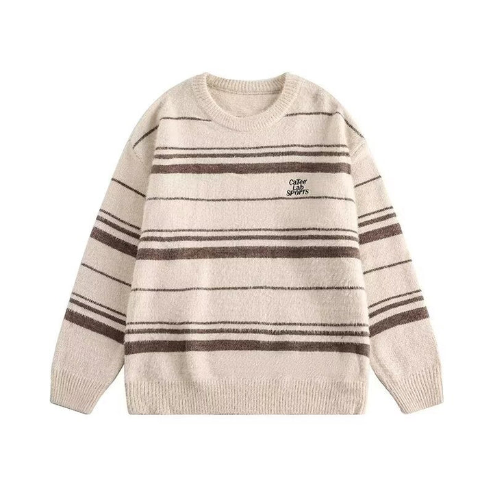 Damen Modischer Streifenpullover Drune