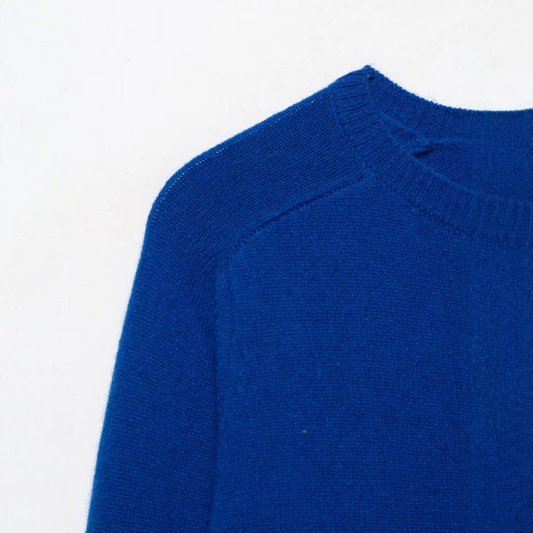 Damen Feiner Strickcardigan mit Rundhals und Knopfleiste Drune