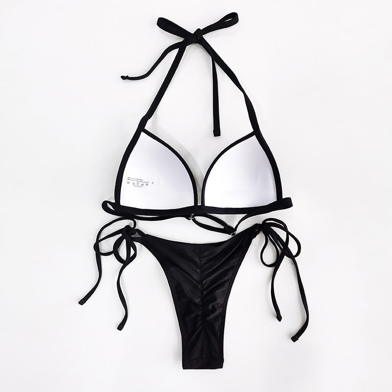 Damen Triangel-Bikini mit verstellbaren Bindebändern und komfortablem Schnitt Drune