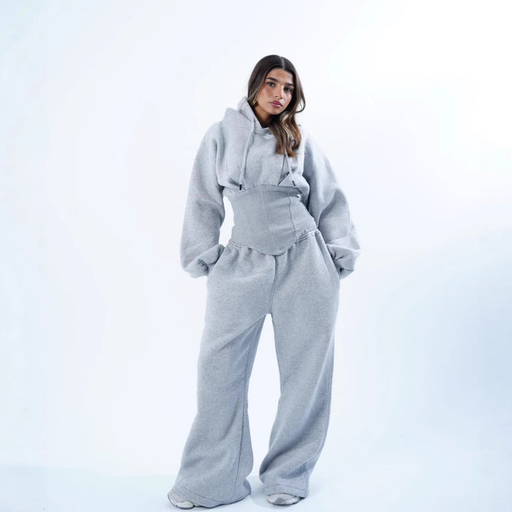 Damen lässiger Oversized Hoodie mit figurschmeichelndem Schnitt und weitem Bund Drune