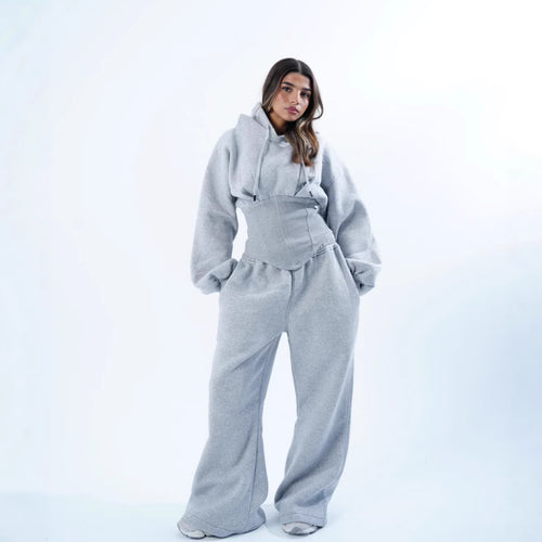 Damen lässiger Oversized Hoodie mit figurschmeichelndem Schnitt und weitem Bund Drune