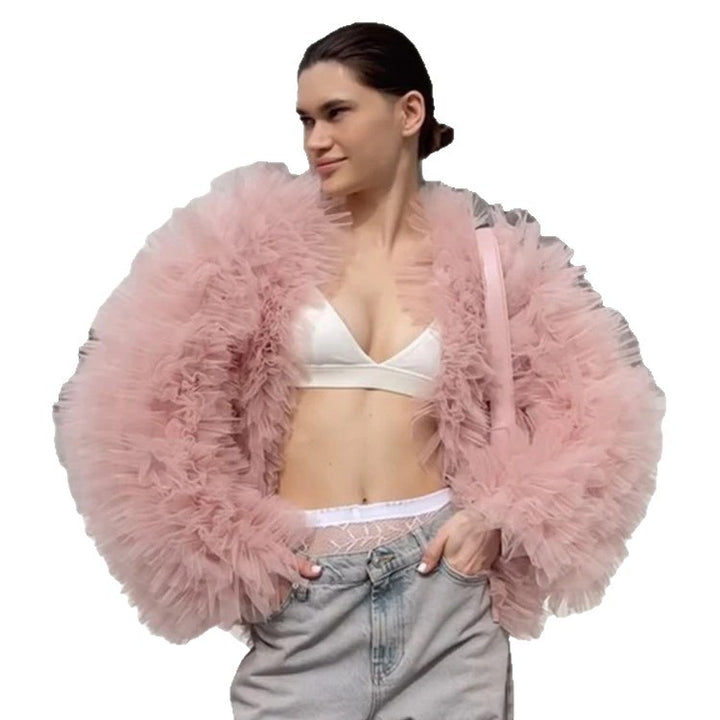 Damen Voluminöse Tülljacke Drune