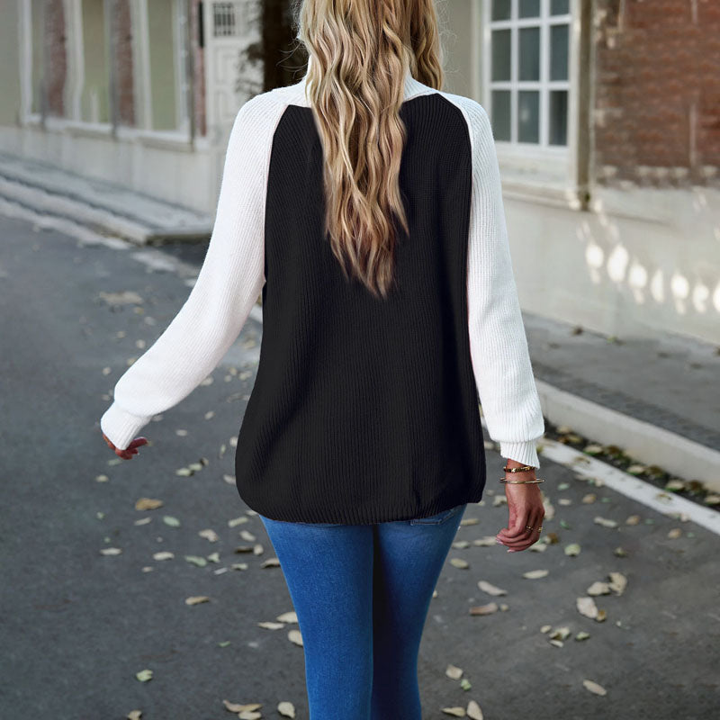 Drune | Pullover in Kontrastfarbe