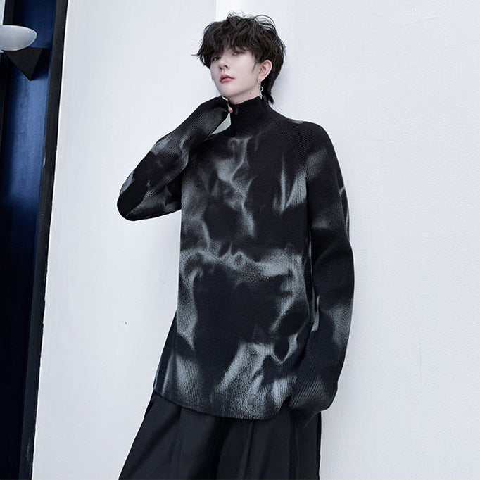 Damen Modischer Pullover mit elegantem Marmormuster Drune