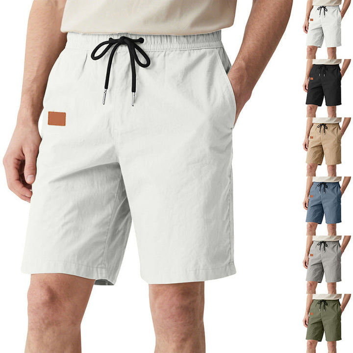 Herren nan schnelltrocknende Badeshorts im Bermuda-Schnitt mit elastischem Bund und Kordelzug Drune