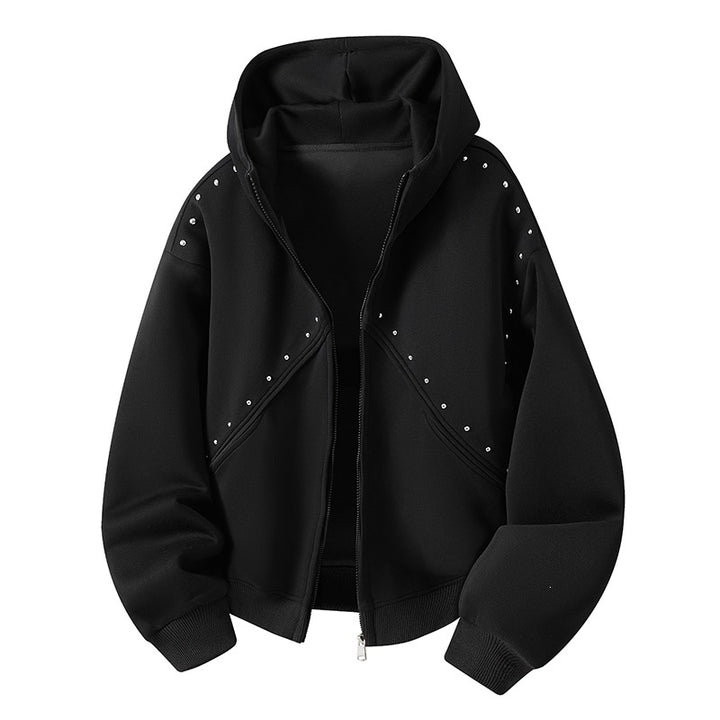 Damen Sportliche Sweatjacke mit Raffungen Drune