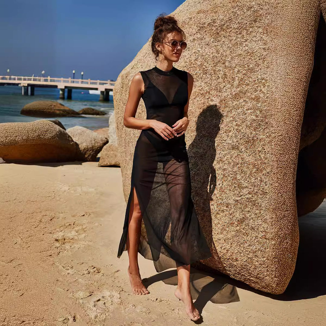 Damen Transparenter Strandkleid Drune