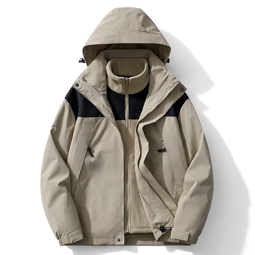 Herren zweilagige Softshell- und Fleece-Outdoorjacke mit abnehmbarem Innenfutter Drune