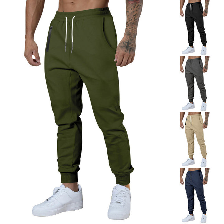 Herren sportive Jogginghose mit funktionalen Taschen und elastischem Bund Drune