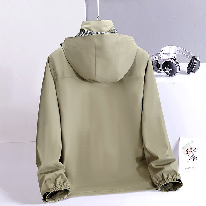 Herren Wasserabweisende Field-Utility-Jacke mit Kapuze und Mehrfach-Taschen Drune