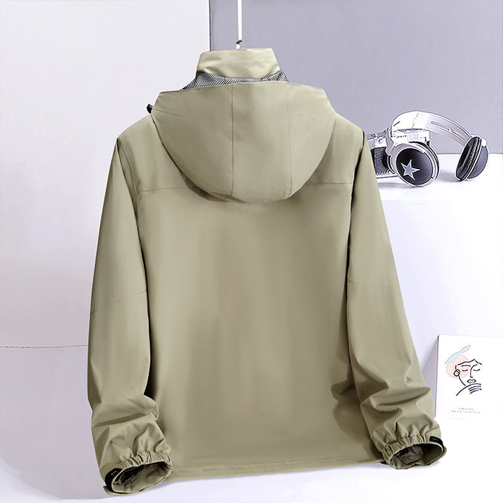 Herren Wasserabweisende Field-Utility-Jacke mit Kapuze und Mehrfach-Taschen Drune