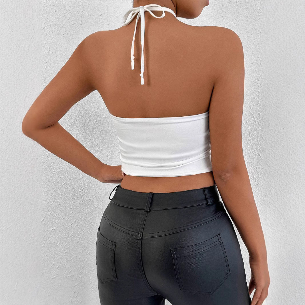 Damen Crop-Top mit raffiniertem Kreuzträger-Design Drune