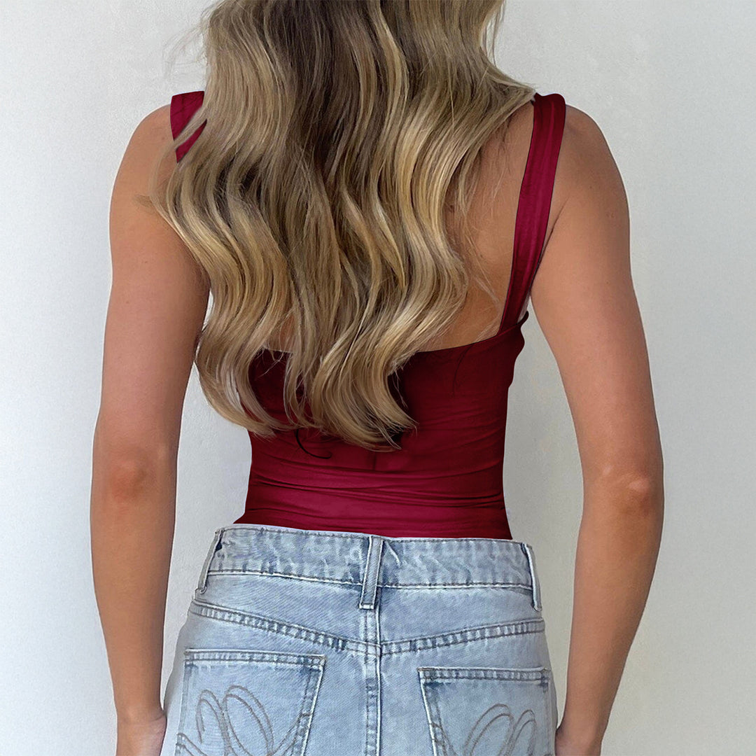 Damen Spitzen Trägertop mit raffiniertem Knoten-Design Drune