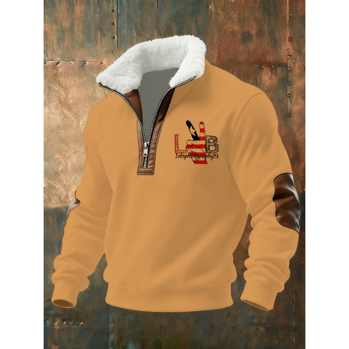 Herren Klassischer Kapuzenpullover mit Fleece-Detail Drune