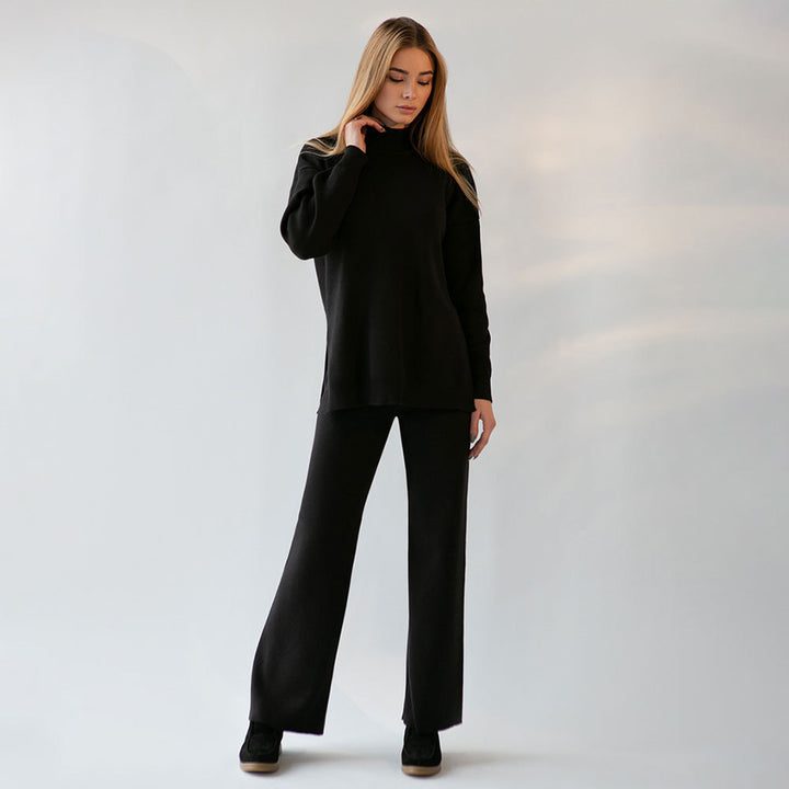 Damen komfortables Strick-Ensemble mit weitem Schnitt Drune