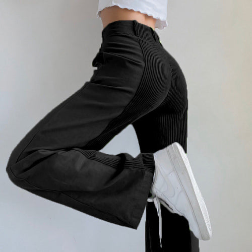 Damen Hoch-taillierte Bundfaltenhose aus Cord Drune