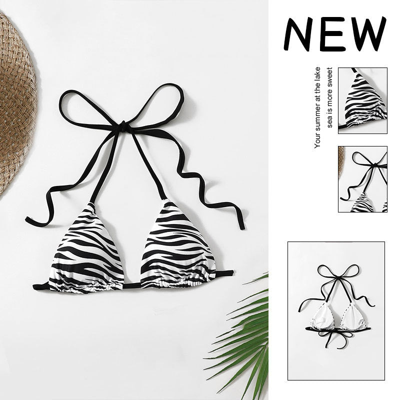 Damen Triangel-Bikini mit verspieltem Wellenmuster Drune