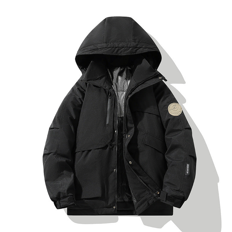 Herren Technischer Kapuzen‑Fieldparka mit Thermoisolierung, winddichter Membran und Multifachtaschen Drune