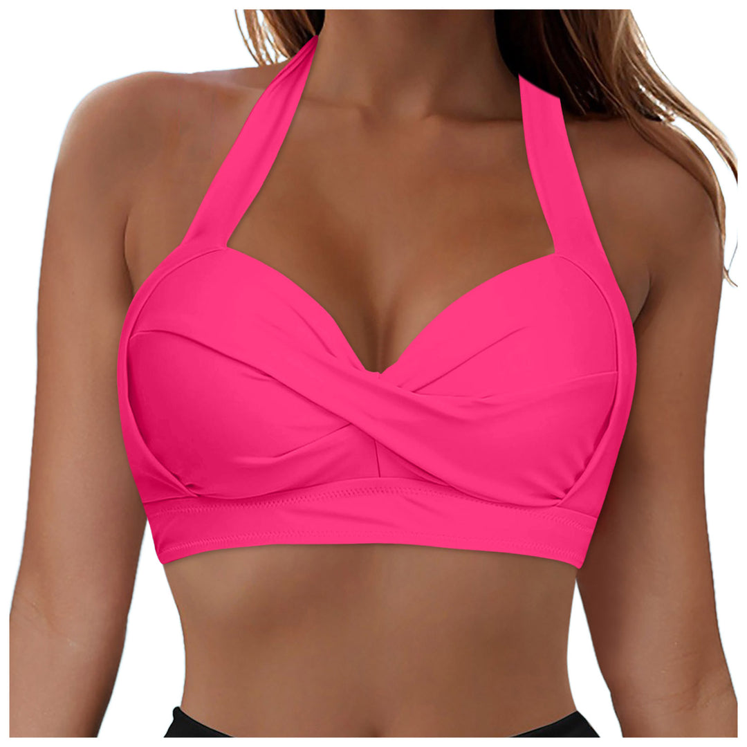 Damen Modisches Bikinioberteil mit Wickeldesign Drune