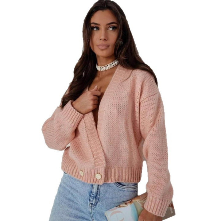 Damen modischer Strickcardigan mit Knopfdetails und weitem Schnitt Drune