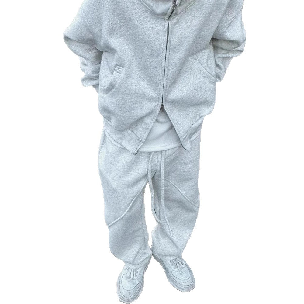 Herren Urbanes Oversized Jacken-Set Drune