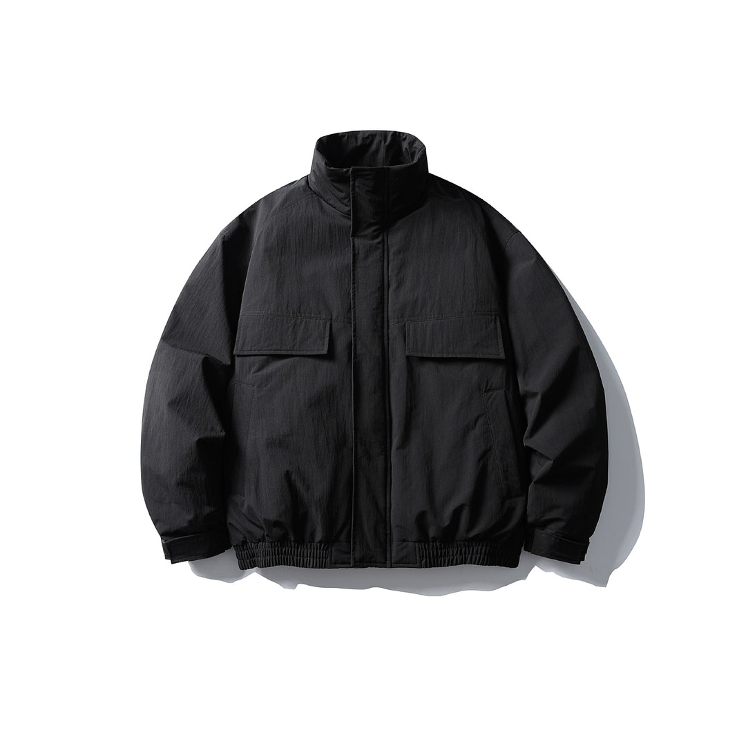 Herren Boxy Thermo‑Fieldjacke mit hohem Stehkragen und aufgesetzten Pattentaschen Drune