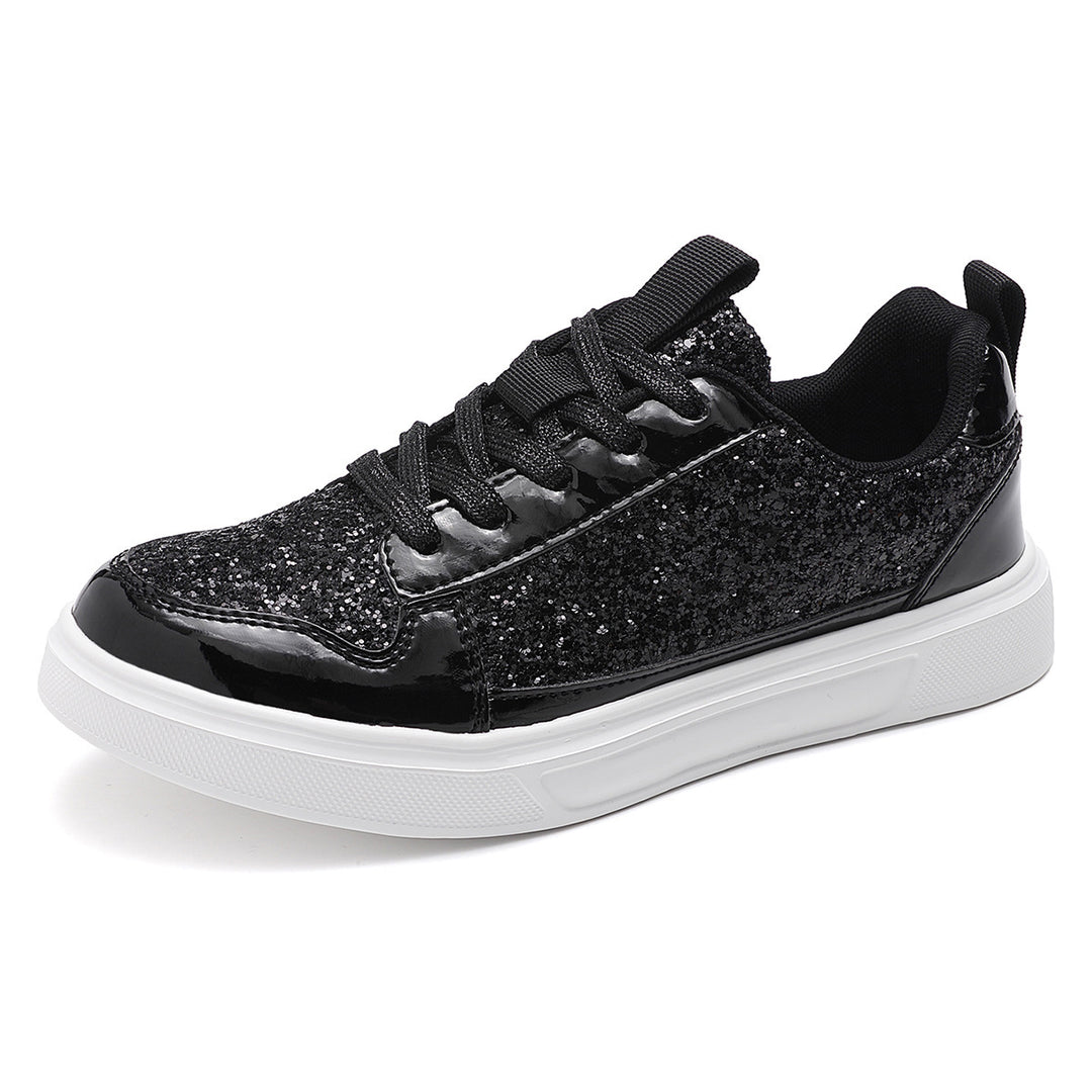 Damen Glitzernde Sneakers mit verspiegelter Zehenkappe und bequemer Polsterung Drune
