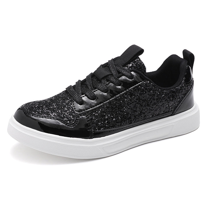 Damen Glitzernde Sneakers mit verspiegelter Zehenkappe und bequemer Polsterung Drune