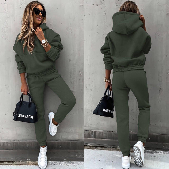Damen Lässiges Sweatpants-Set mit Oversized-Pullover Drune