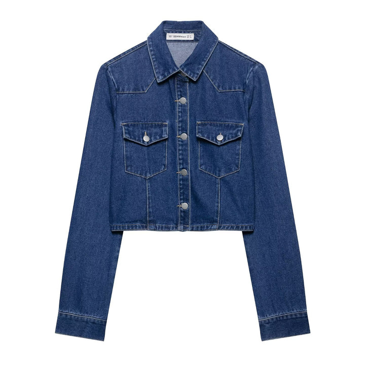 Damen Jeansjacke im lässigen Cropped-Stil Drune