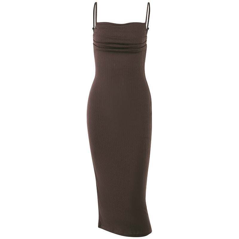Damen Figurschmeichelndes Midi-Kleid mit dezentem Raffungseffekt Drune