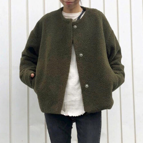 Drune | Lockere modische Jacke mit Knöpfen