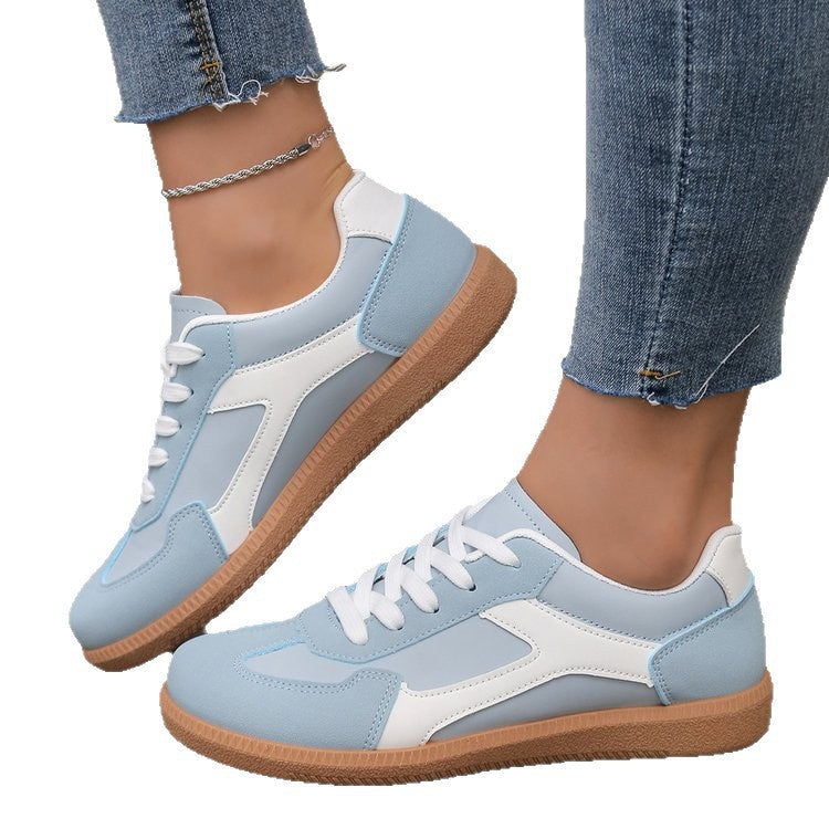 Damen sportliche Sneakers im Retro-Stil mit atmungsaktiver Oberflächenstruktur und rutschfester Sohle Drune