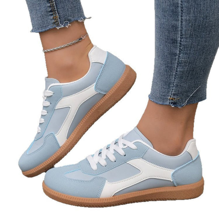 Damen sportliche Sneakers im Retro-Stil mit atmungsaktiver Oberflächenstruktur und rutschfester Sohle Drune