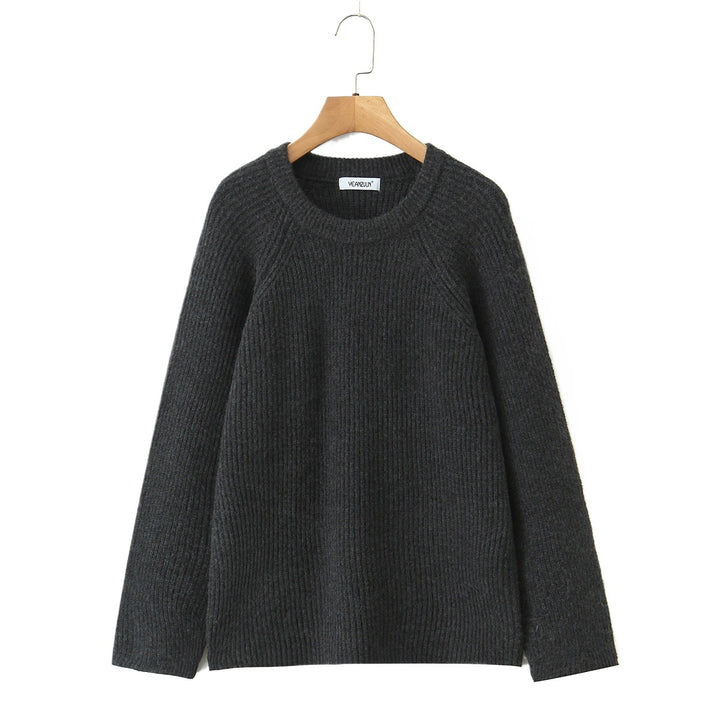 Damen Kuscheliger Strukturpullover mit Rundhalsausschnitt Drune