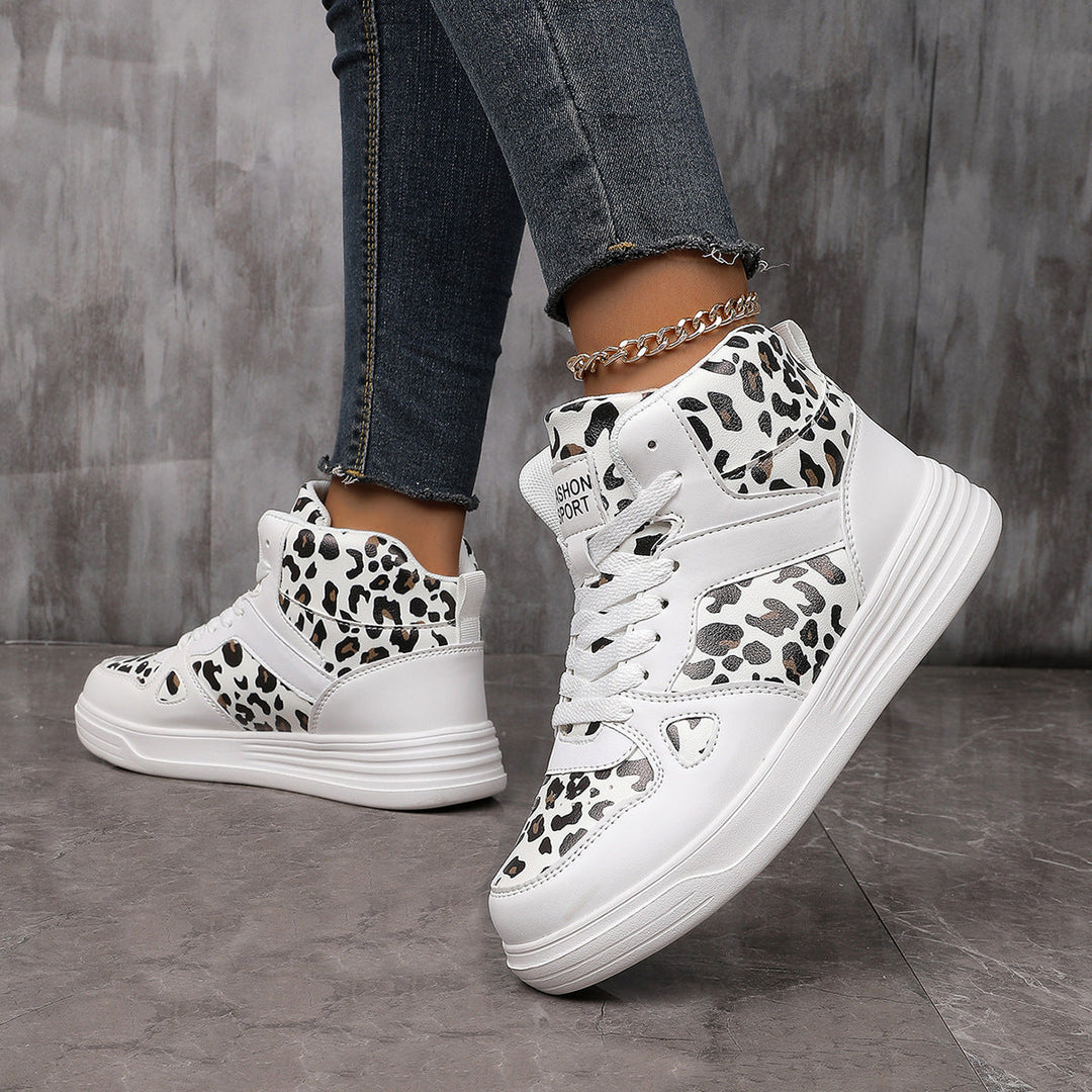 Damen Hochmodische Sneaker im Leoparden-Design Drune