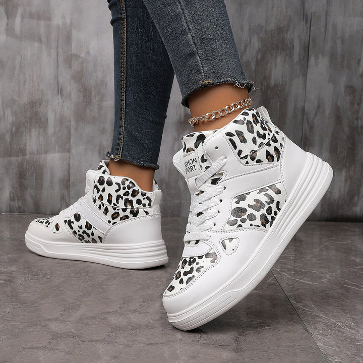 Damen Hochmodische Sneaker im Leoparden-Design Drune