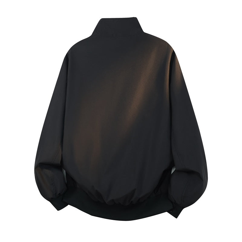 Damen Blouson‑Jacke im Oversize‑Schnitt mit Ballonärmeln, Stehkragen & elastischem Bund Drune