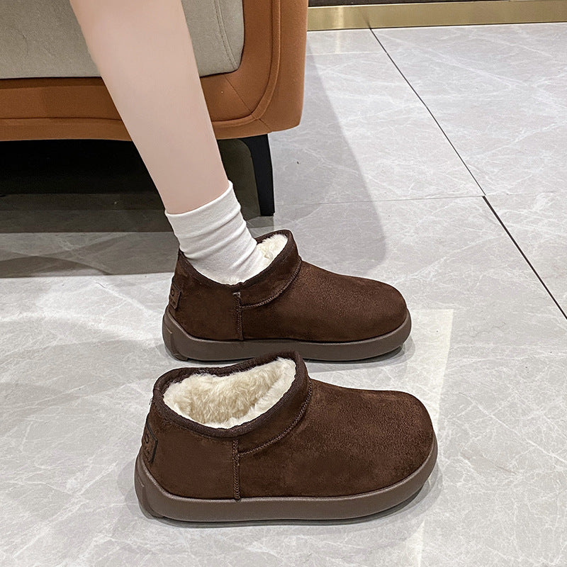 Damen Gefütterte Kurzstiefeletten mit Teddyfutter und rutschfester Profilsohle Drune