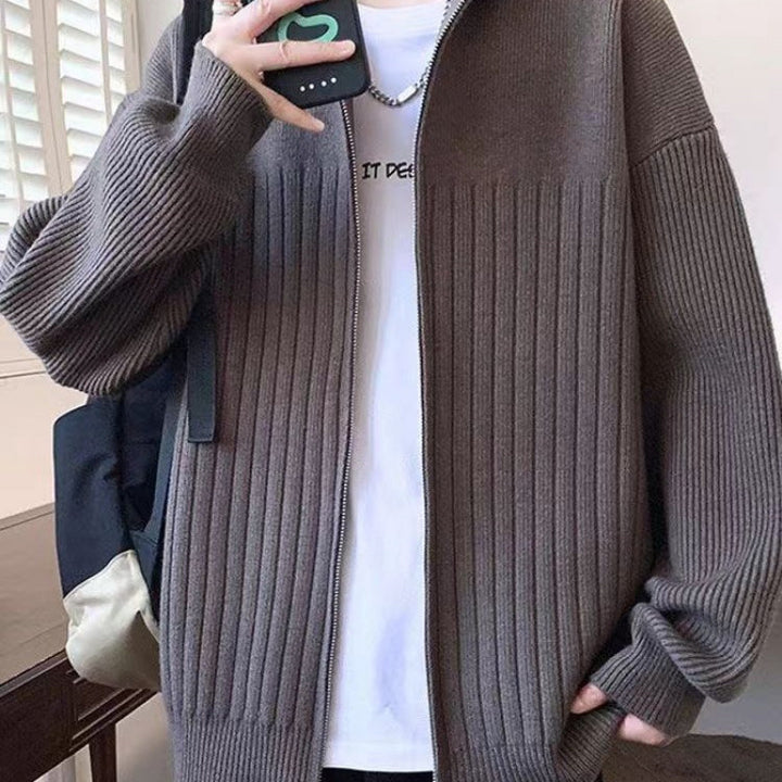Herren Strickjacke mit modernem Schnitt und einzigartiger Rippenstruktur Drune