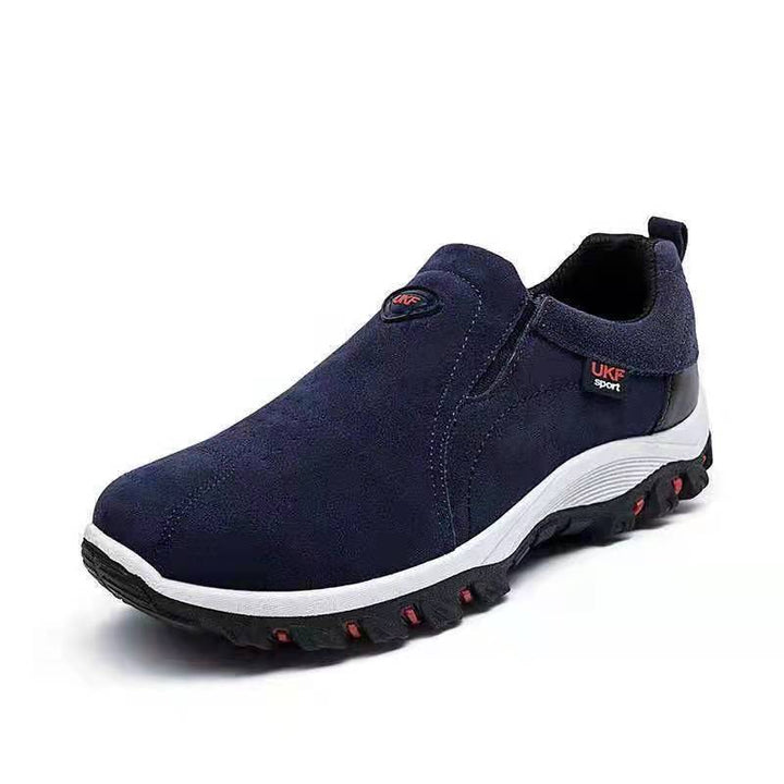 Herren nan robuste Slip-On-Sneaker aus Velourslederoptik mit elastischen Einsätzen und profilierter Gummilaufsohle Drune