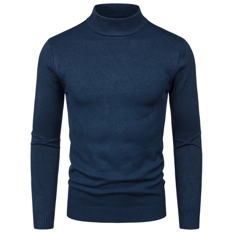 Herren eleganter Rollkragenpullover aus feiner Baumwollmischung Drune
