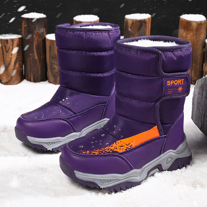 Damen Wasserdichte Winterstiefel mit rutschfester Sohle und isolierender Fütterung Drune