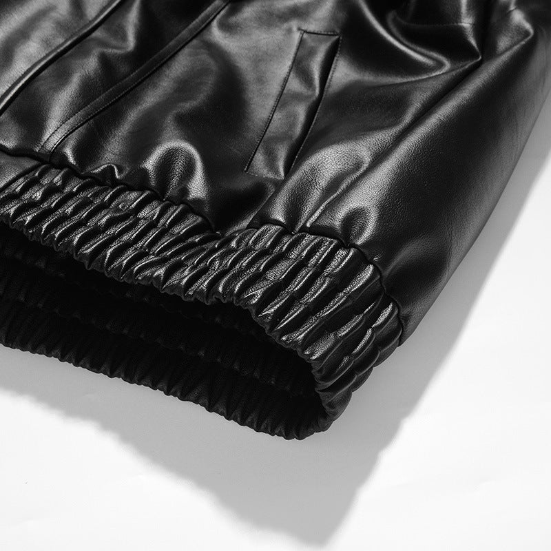 Herren  Flugstil bestickte Abzeichen Nylon Bomberjacke mit gesteppter Futter und Ärmeltasche mit Reißverschluss Drune