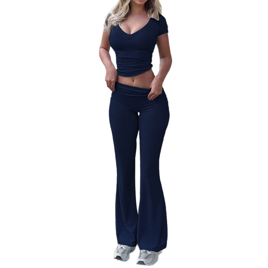 Damen Bequemes Sportanzug-Set mit figurfreundlichem Schnitt und hohem Bund Drune